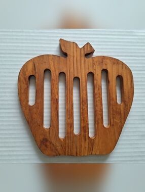 Source Unknown Wooden Apple Trivet - Brown